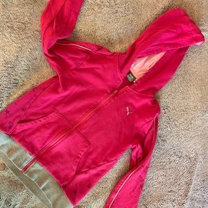 Puma Girls zip Up Fleece Size 10
